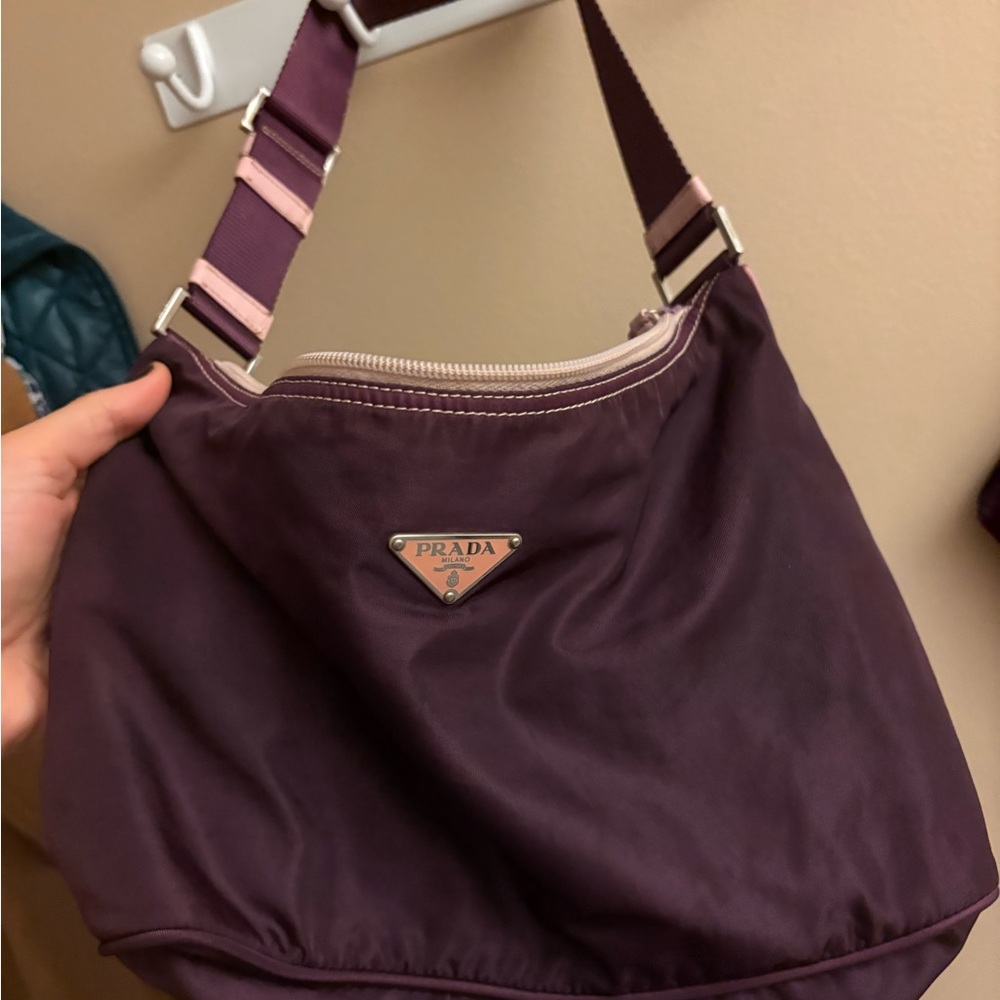 RARE colorway-Authentic Prada purple nylon Shoulder Bag